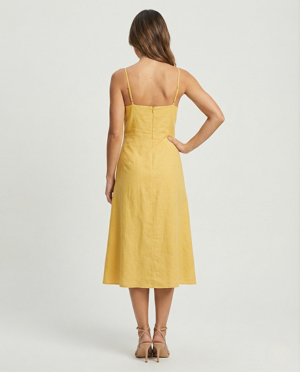 Women's Boho Beach Dress with Bustier - Back View