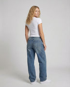 Unisex Baggy Denim Pants Locker Center Seam - Back View