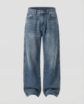 Unisex Baggy Denim Pants Locker Center Seam