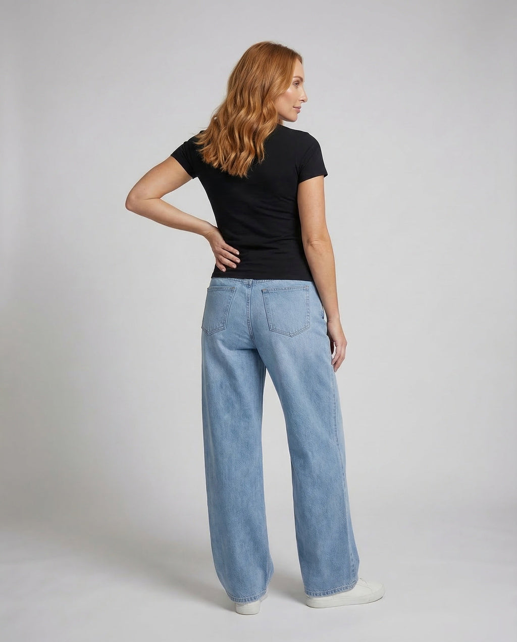 Unisex Denim Pants Extra Wide - Back View