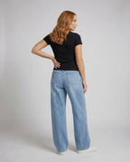 Unisex Denim Pants Extra Wide - Back View