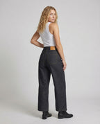 Women's Denim Pants High Waist Straight - Back View
