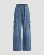 Women's Extra Wide Utility Denim Pants