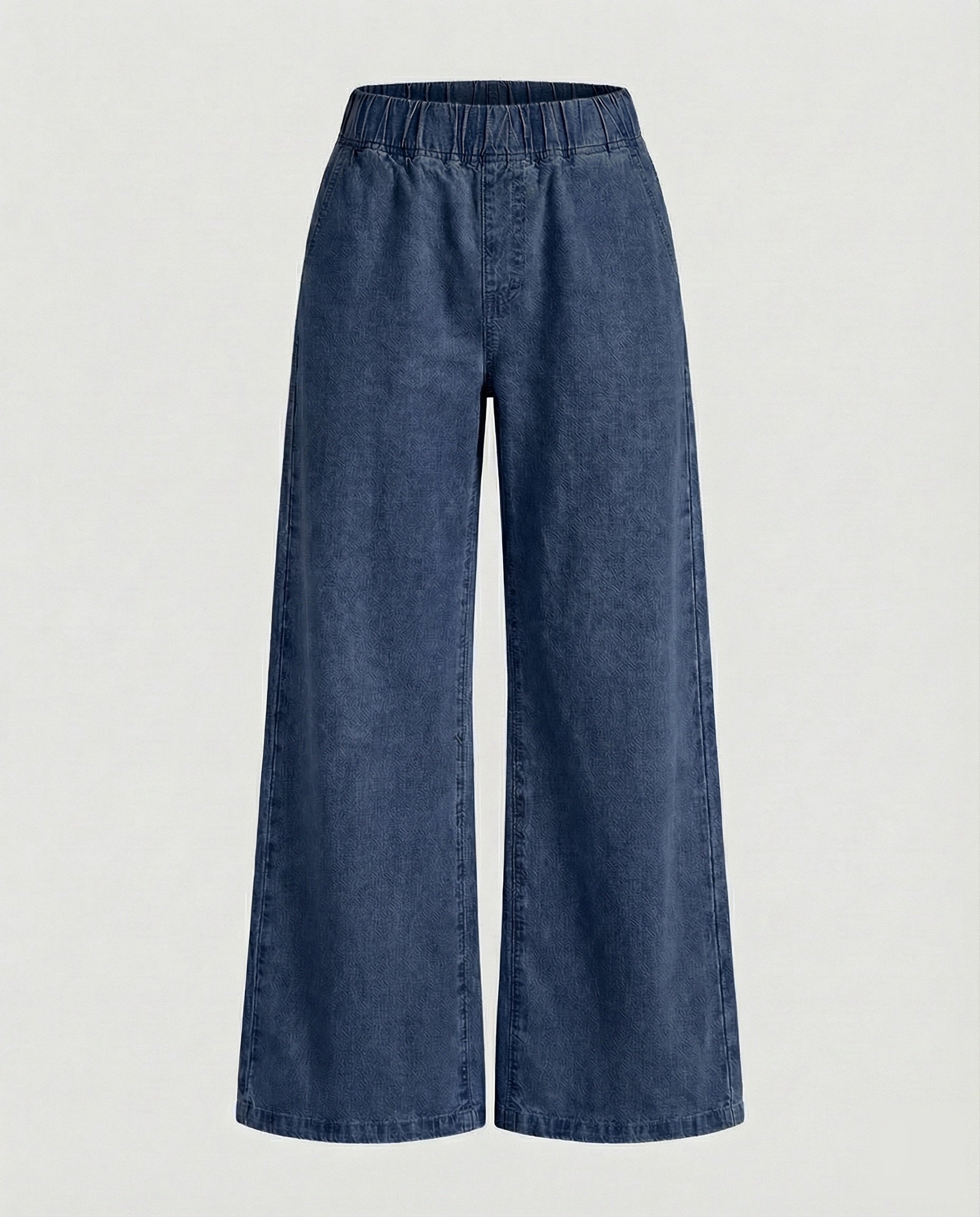 Women's Wide Denim Trousers in Palazzo Style