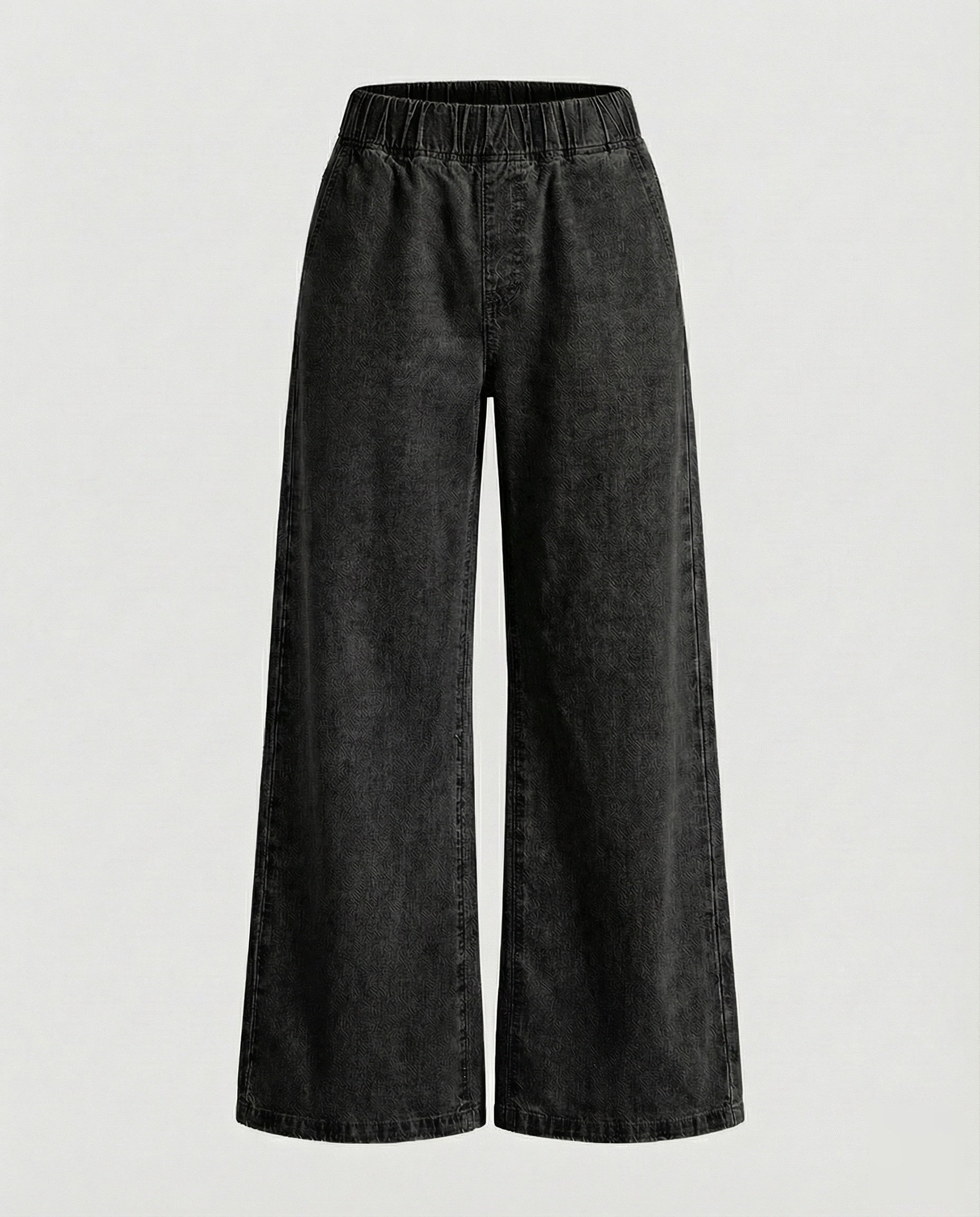Women's Wide Denim Trousers in Palazzo Style