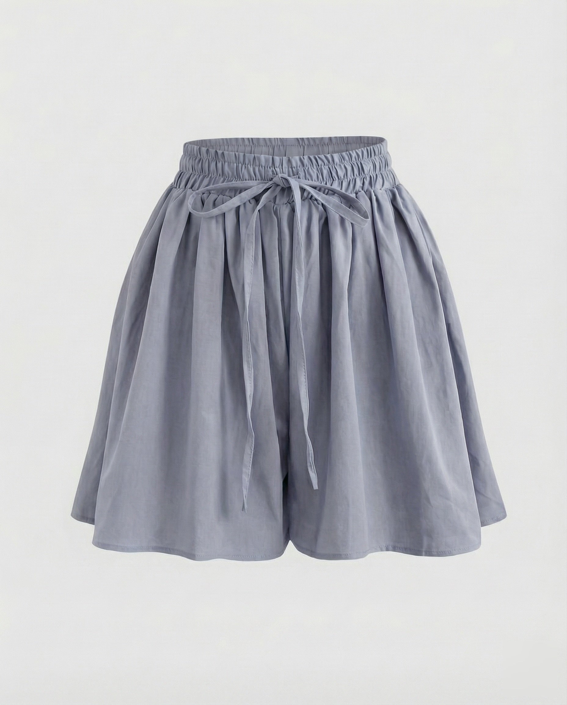 Women's Skort-Like Short Pants with Fine Pleats