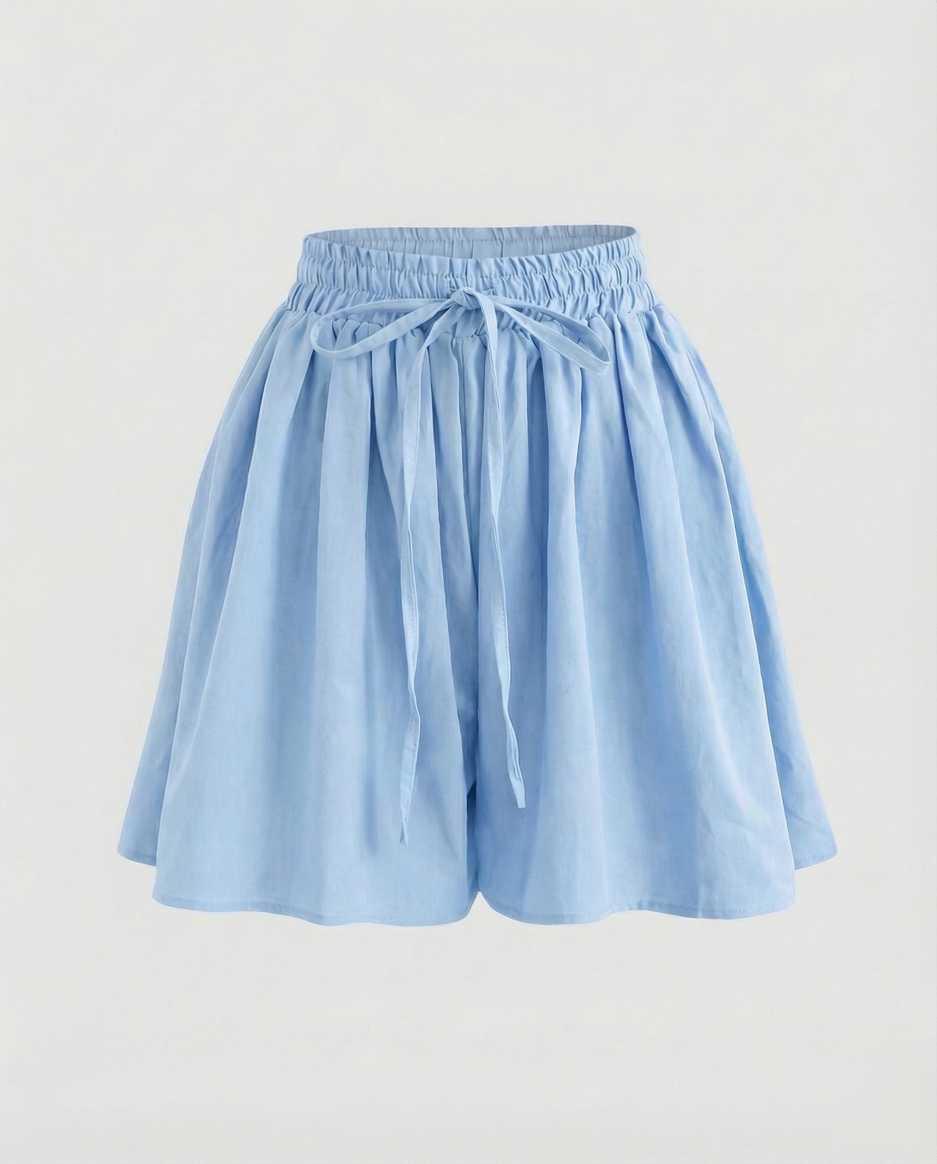 Women's Skort-Like Short Pants with Fine Pleats