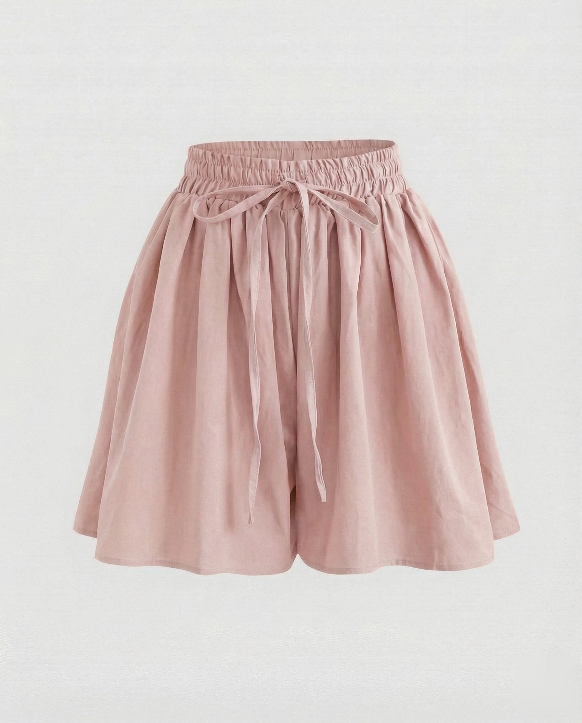 Women's Skort-Like Short Pants with Fine Pleats
