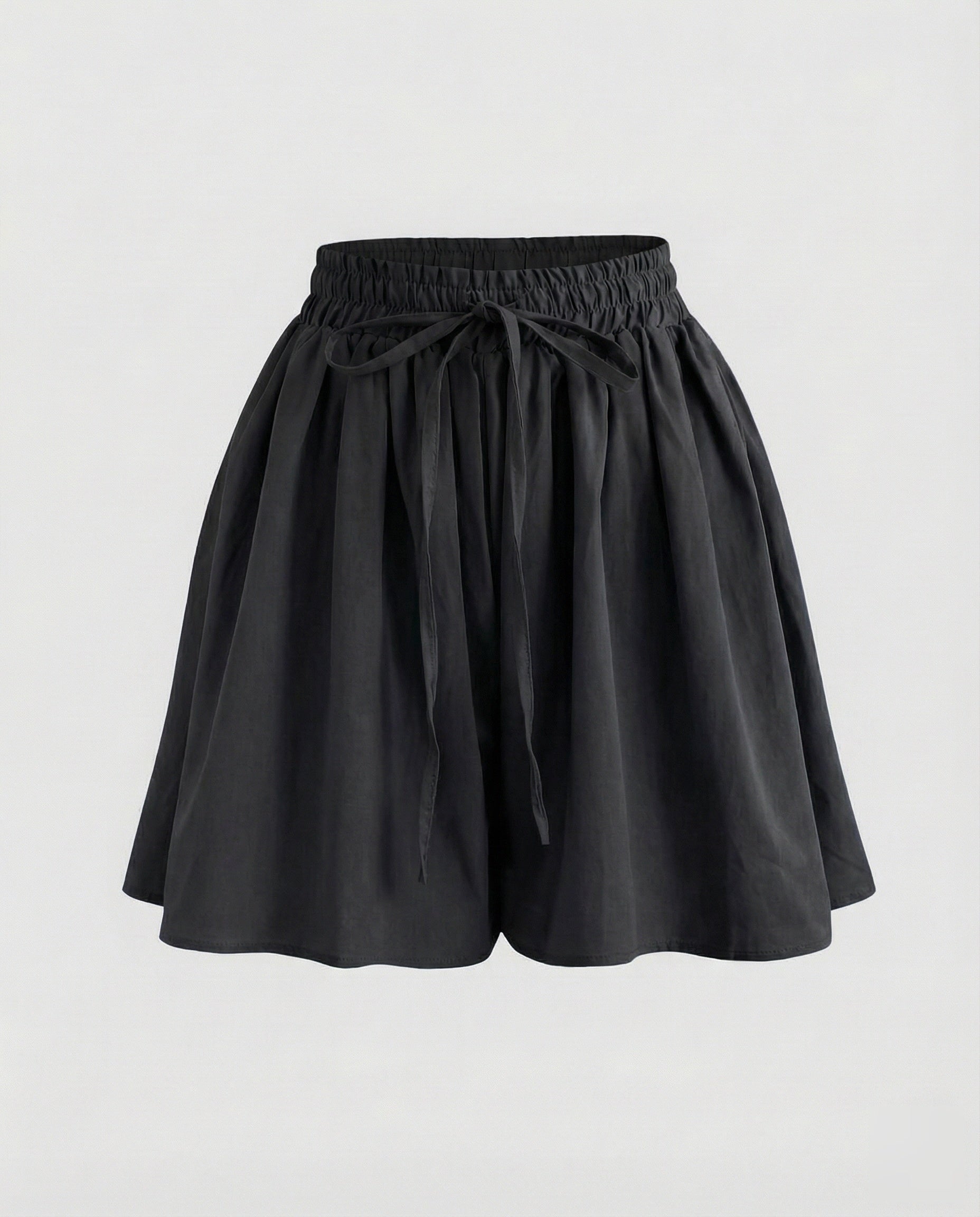 Women's Skort-Like Short Pants with Fine Pleats
