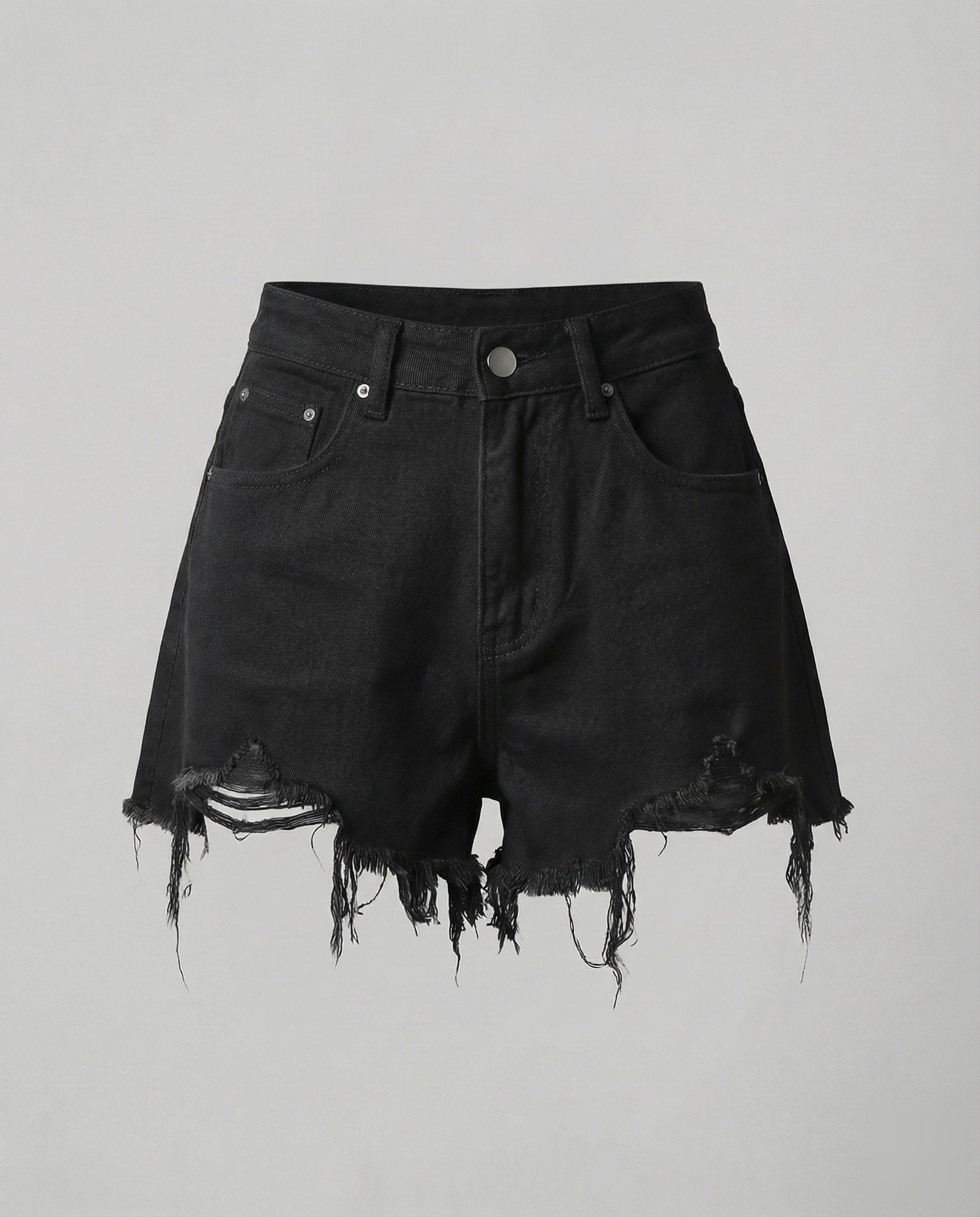 Women's Jeans Shorts High Waist Fringes