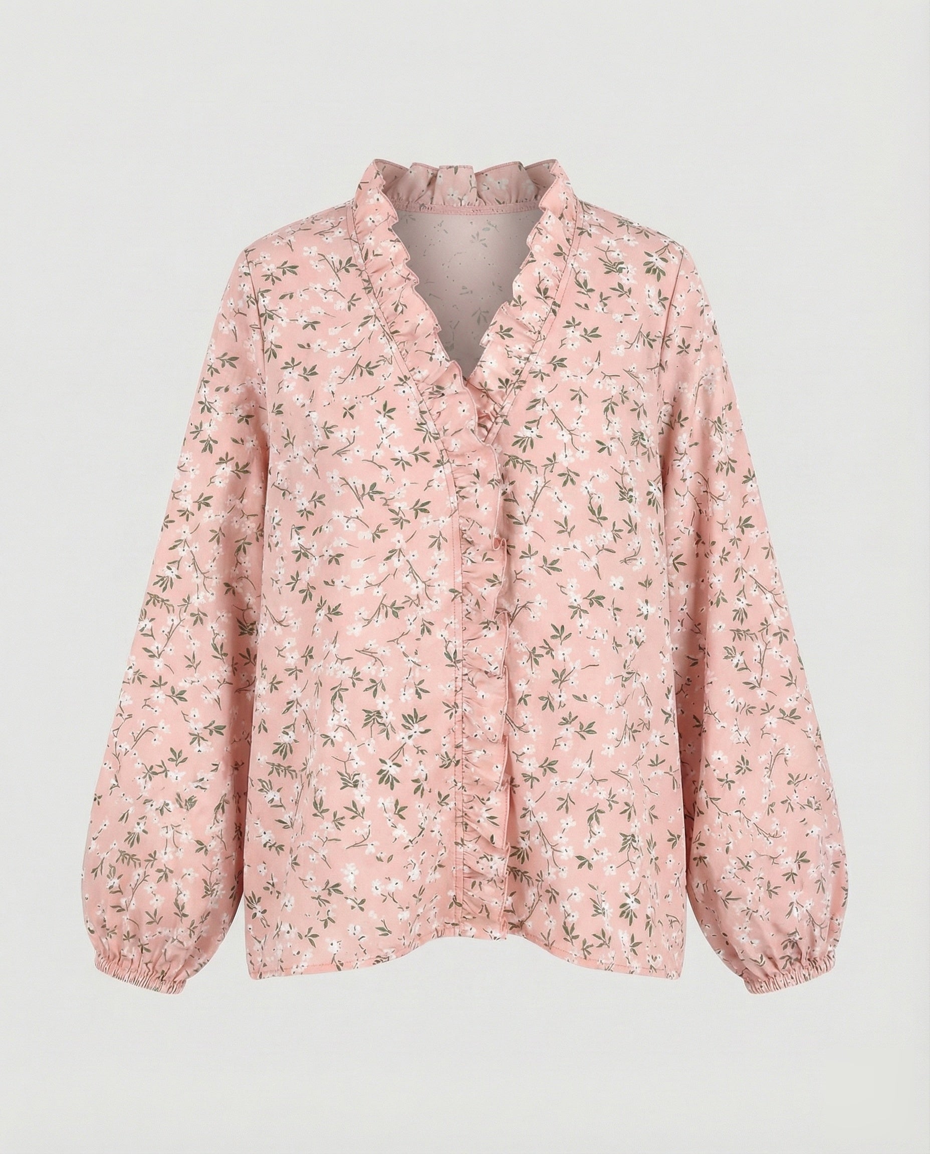 Women's Ruffle Trim Tunic Blouse Shirt