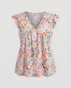 Women's A-Line Ruffle Blouse Top