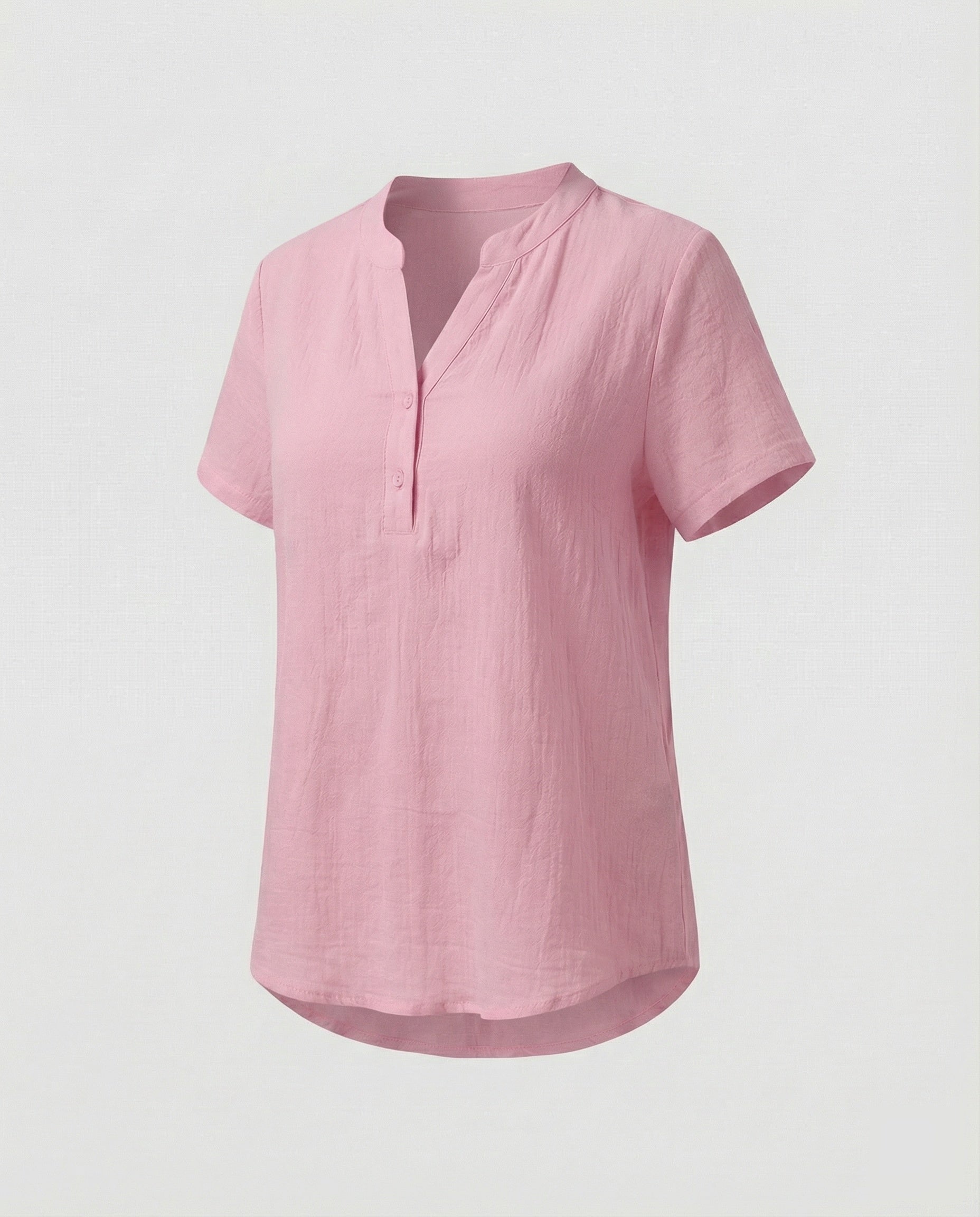 Women's Muslin Short Button Blouse Shirt