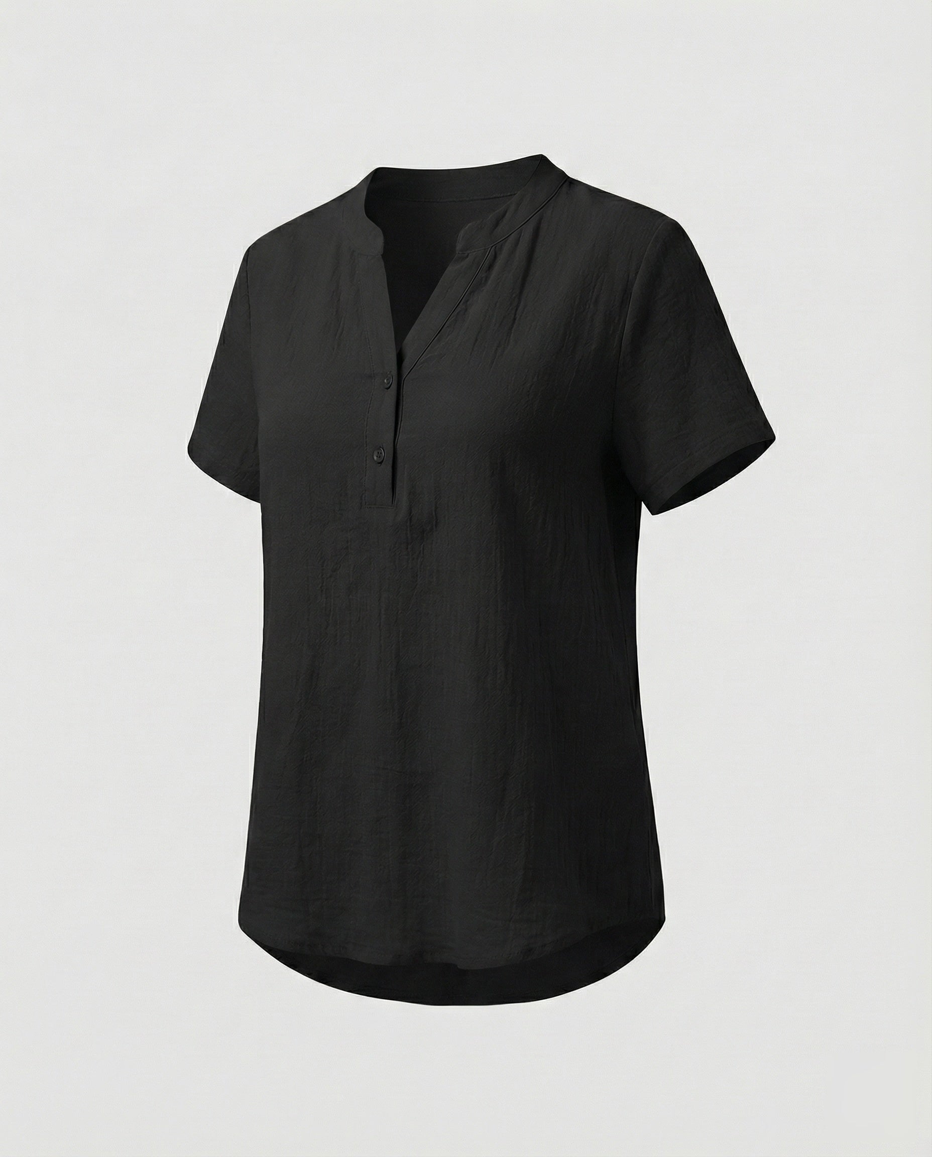 Women's Muslin Short Button Blouse Shirt