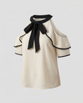 Women's Neckholder Bow Blouse Top