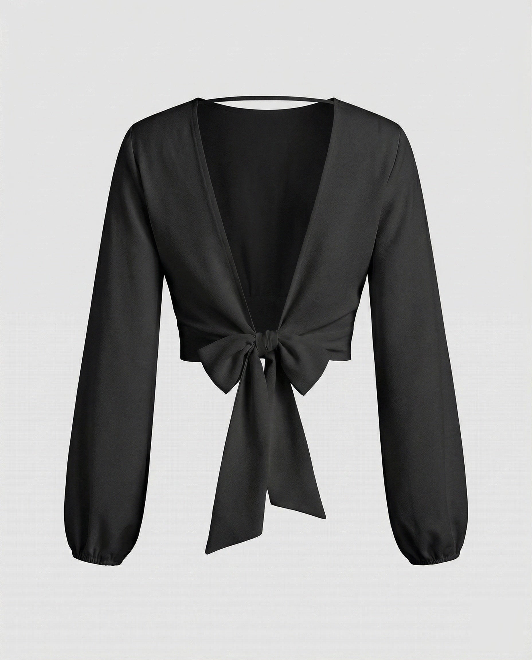 Women's Backless Balloon Sleeve Blouse Top