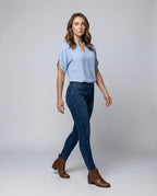 Women's Silk Look Batwing Sleeve Blouse Top - Front View