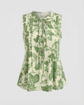 Women's Decorative A-Line Cotton Blouse Top