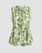 Women's Decorative A-Line Cotton Blouse Top