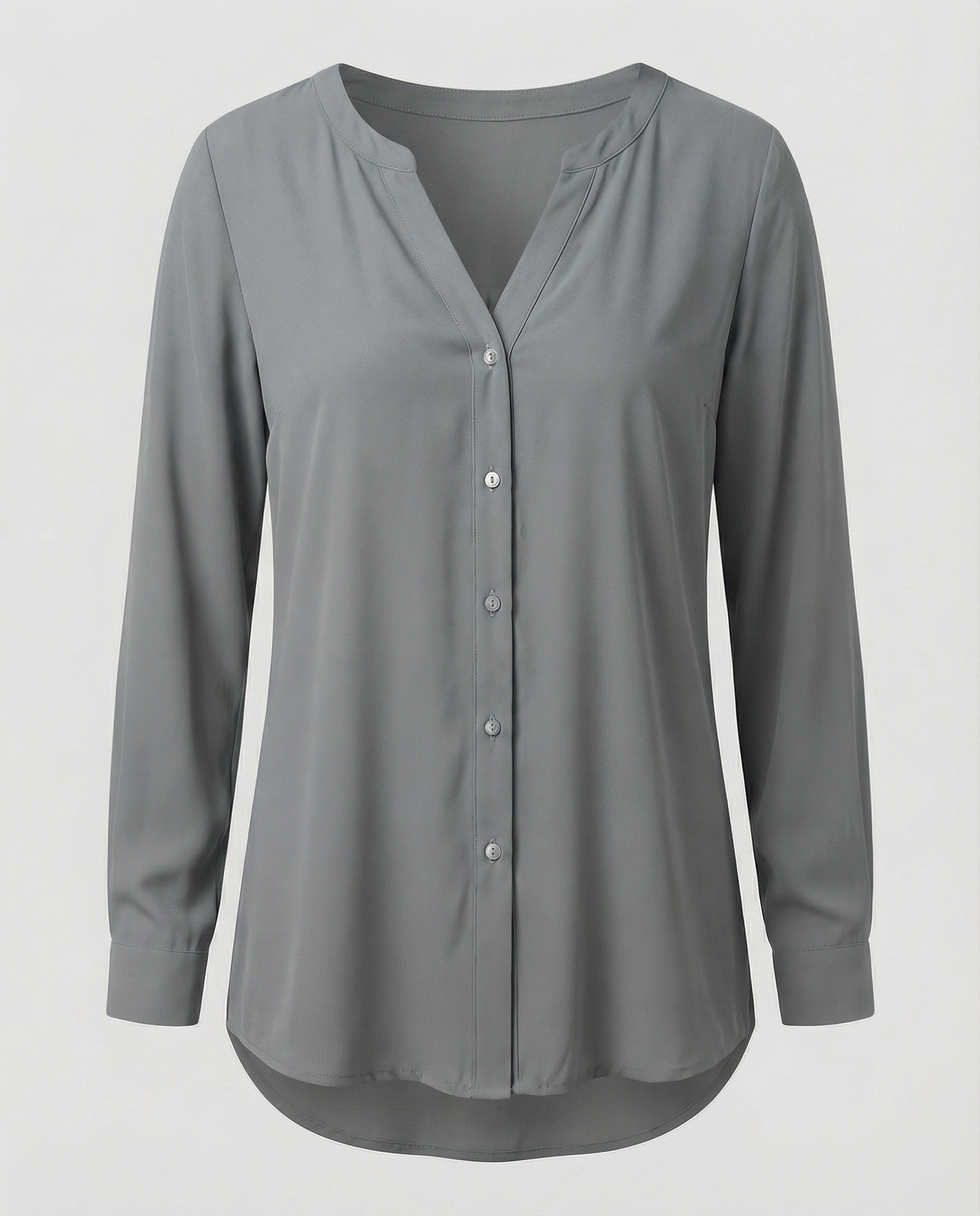 Women's Airy V-Neck Crepe Blouse Shirt