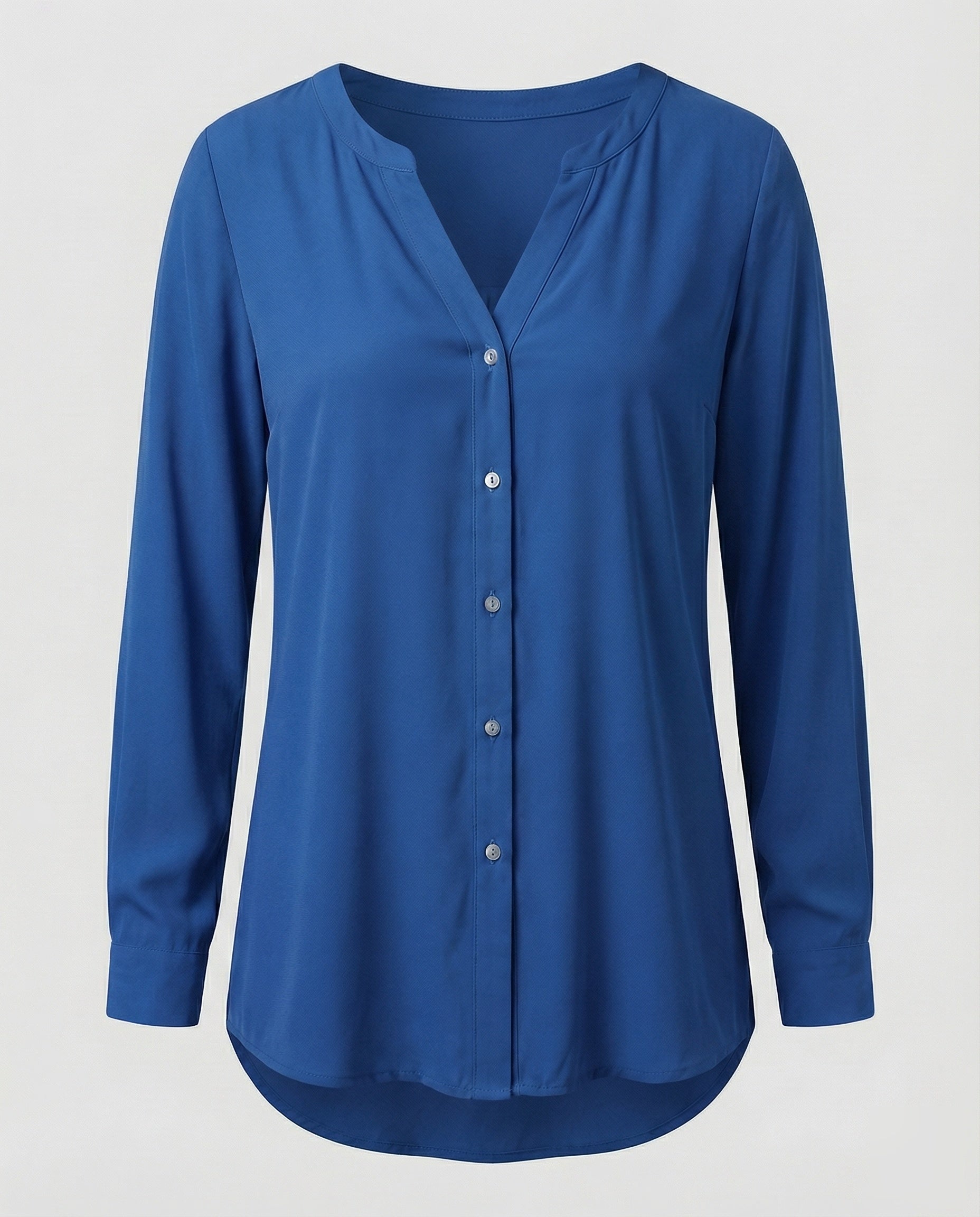 Women's Airy V-Neck Crepe Blouse Shirt