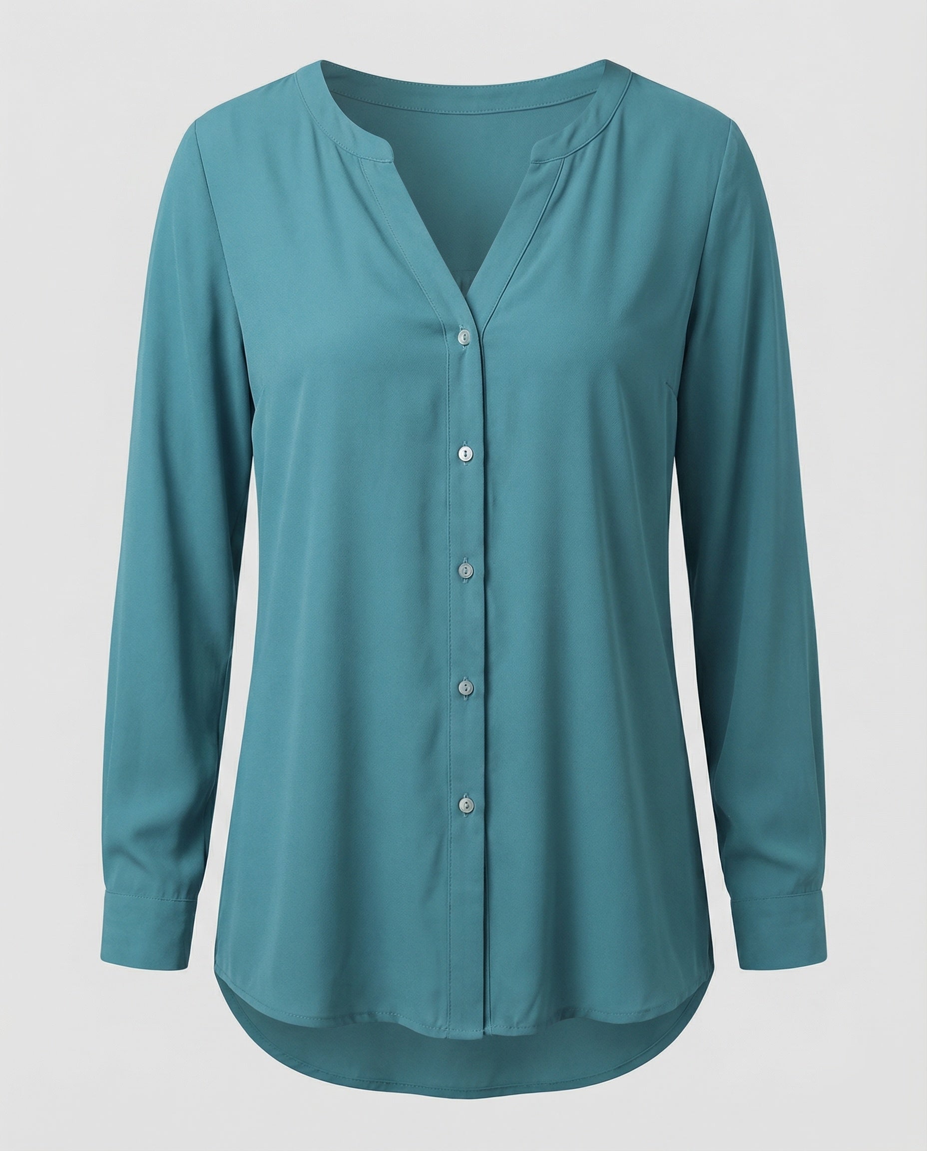 Women's Airy V-Neck Crepe Blouse Shirt