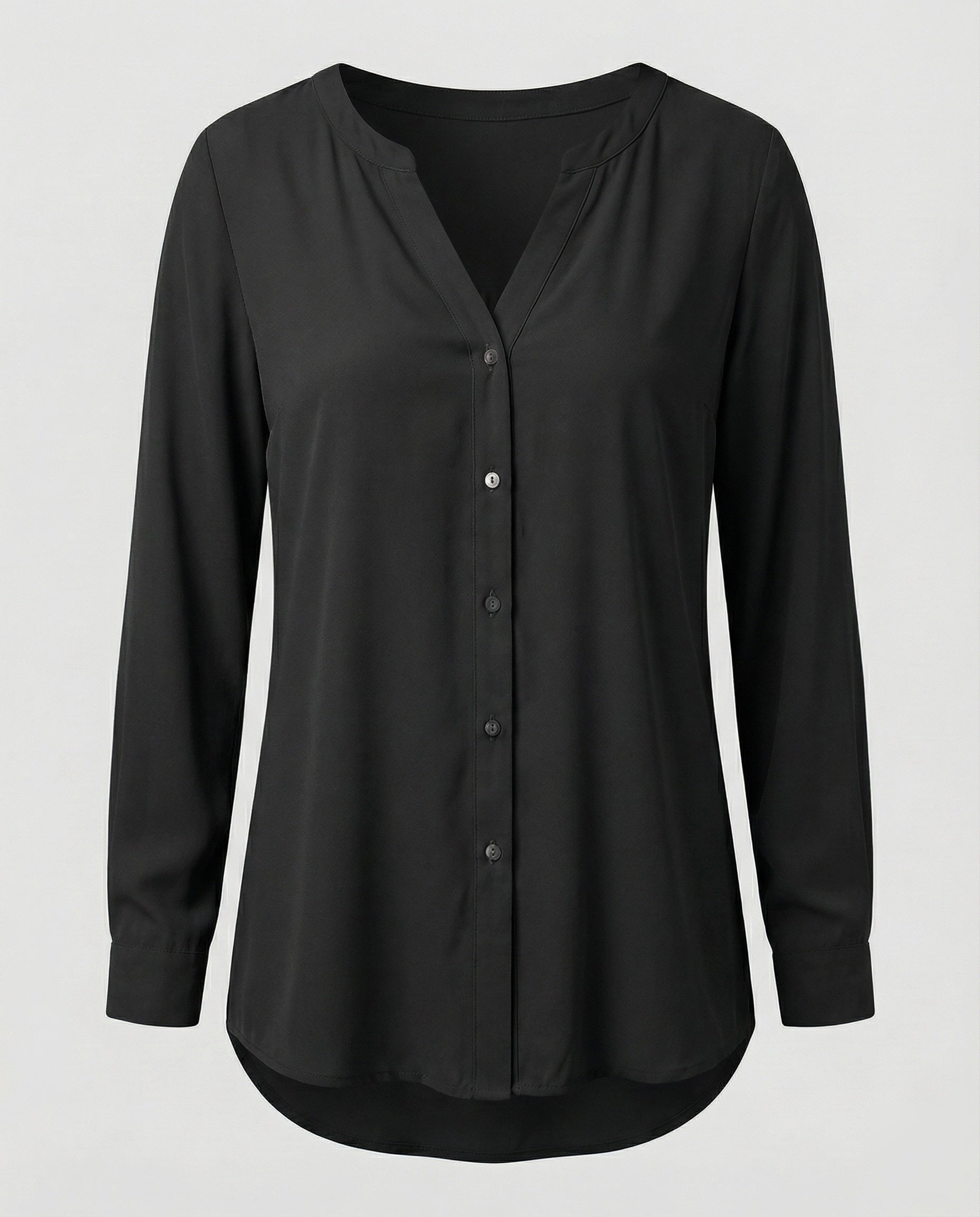 Women's Airy V-Neck Crepe Blouse Shirt