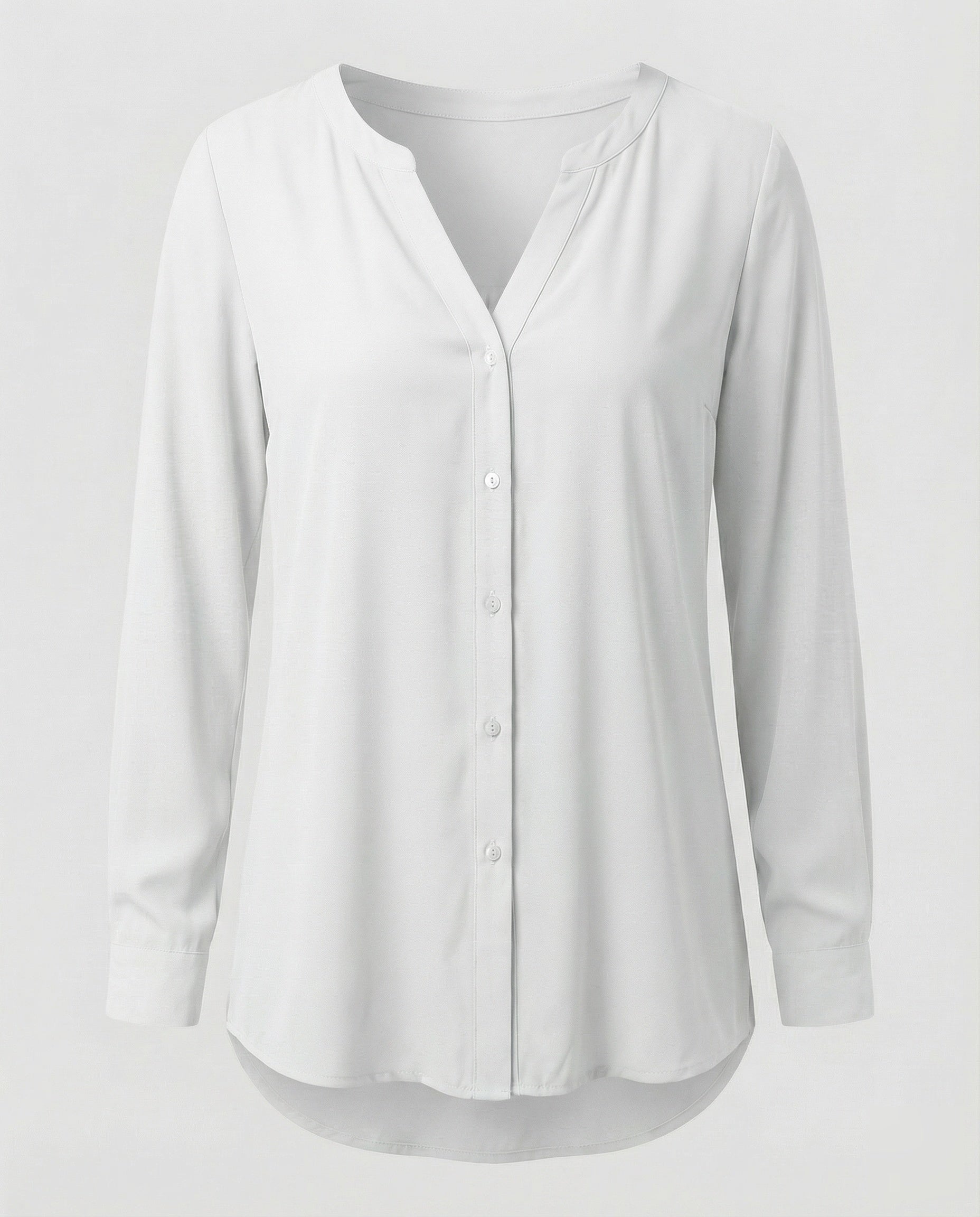 Women's Airy V-Neck Crepe Blouse Shirt