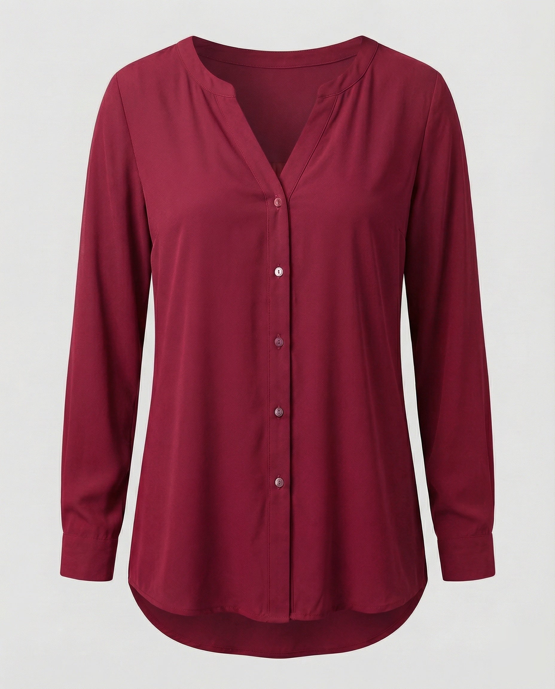 Women's Airy V-Neck Crepe Blouse Shirt