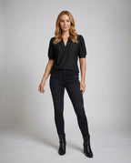 Women's Light Lace Embroidery Blouse Top - Front View