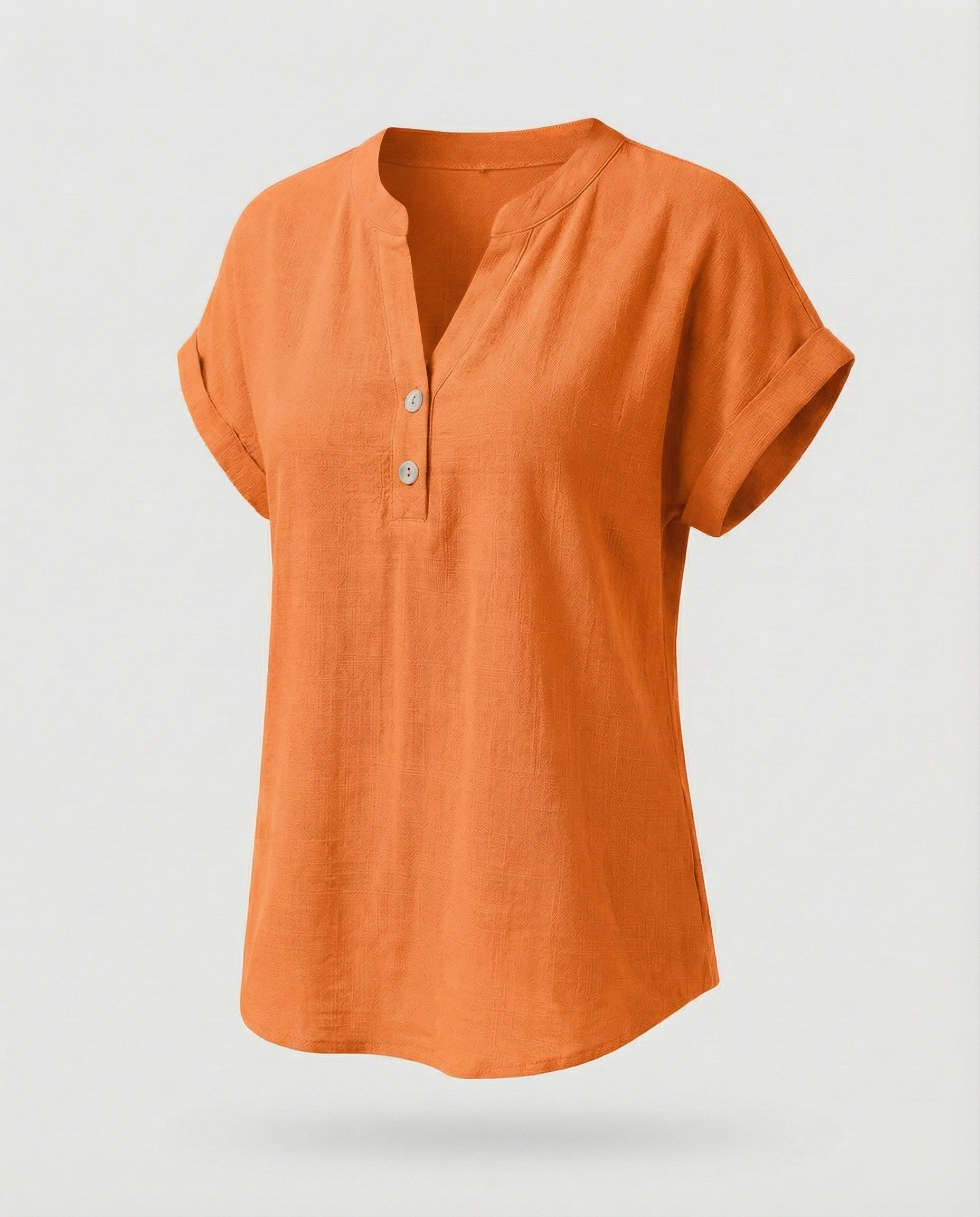 Women's Loose V-Neck Mixed Fabric Girl Blouse Shirt
