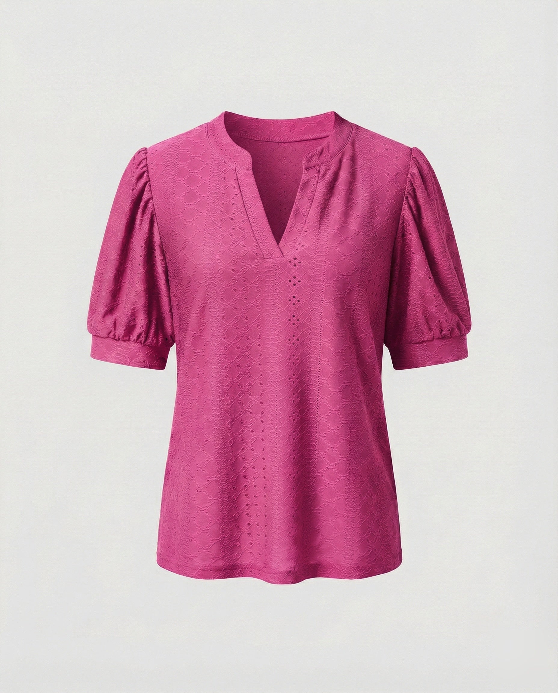 Women's Elegant Jacquard Blend Girl Blouse Shirt