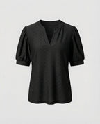 Women's Elegant Jacquard Blend Girl Blouse Shirt