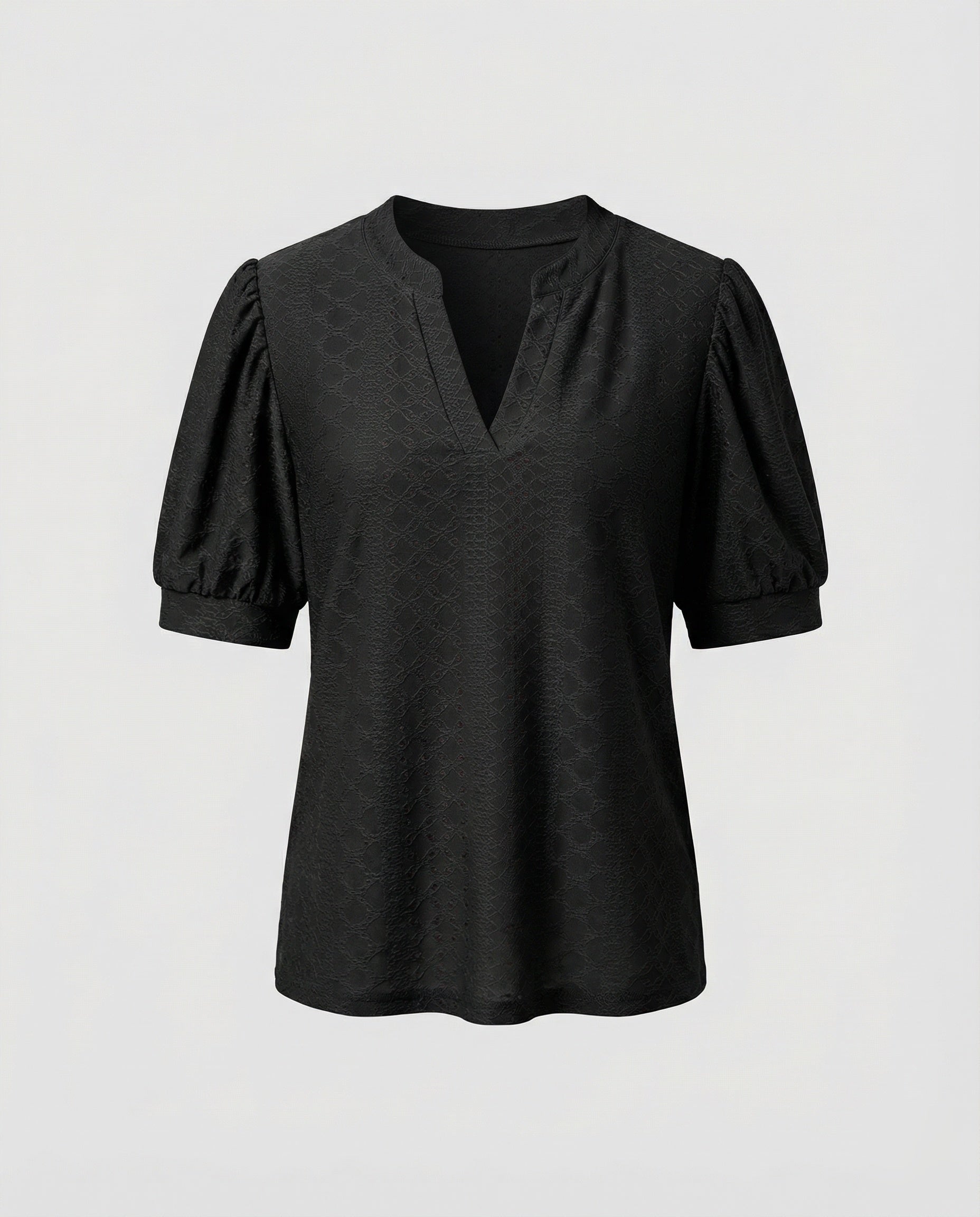 Women's Elegant Jacquard Blend Girl Blouse Shirt