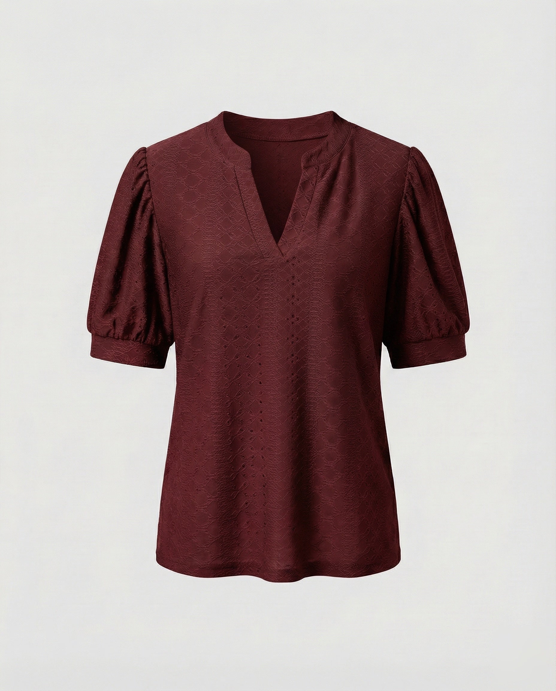Women's Elegant Jacquard Blend Girl Blouse Shirt