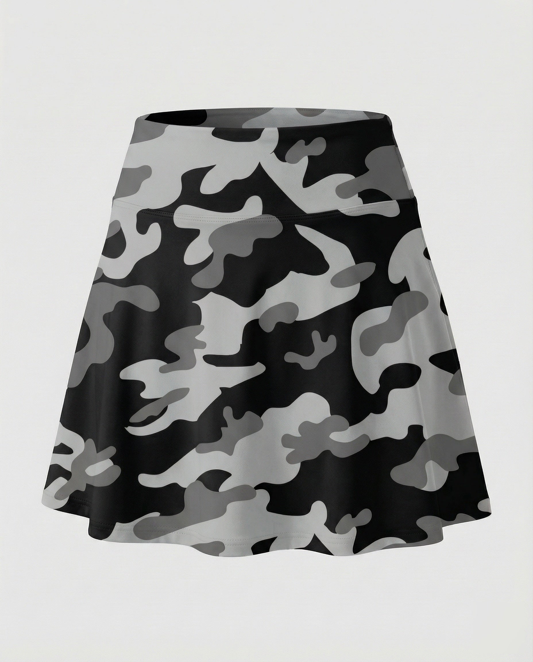 Women's Military Wrap Hem Blended Fabric Camouflage Mini Skirt