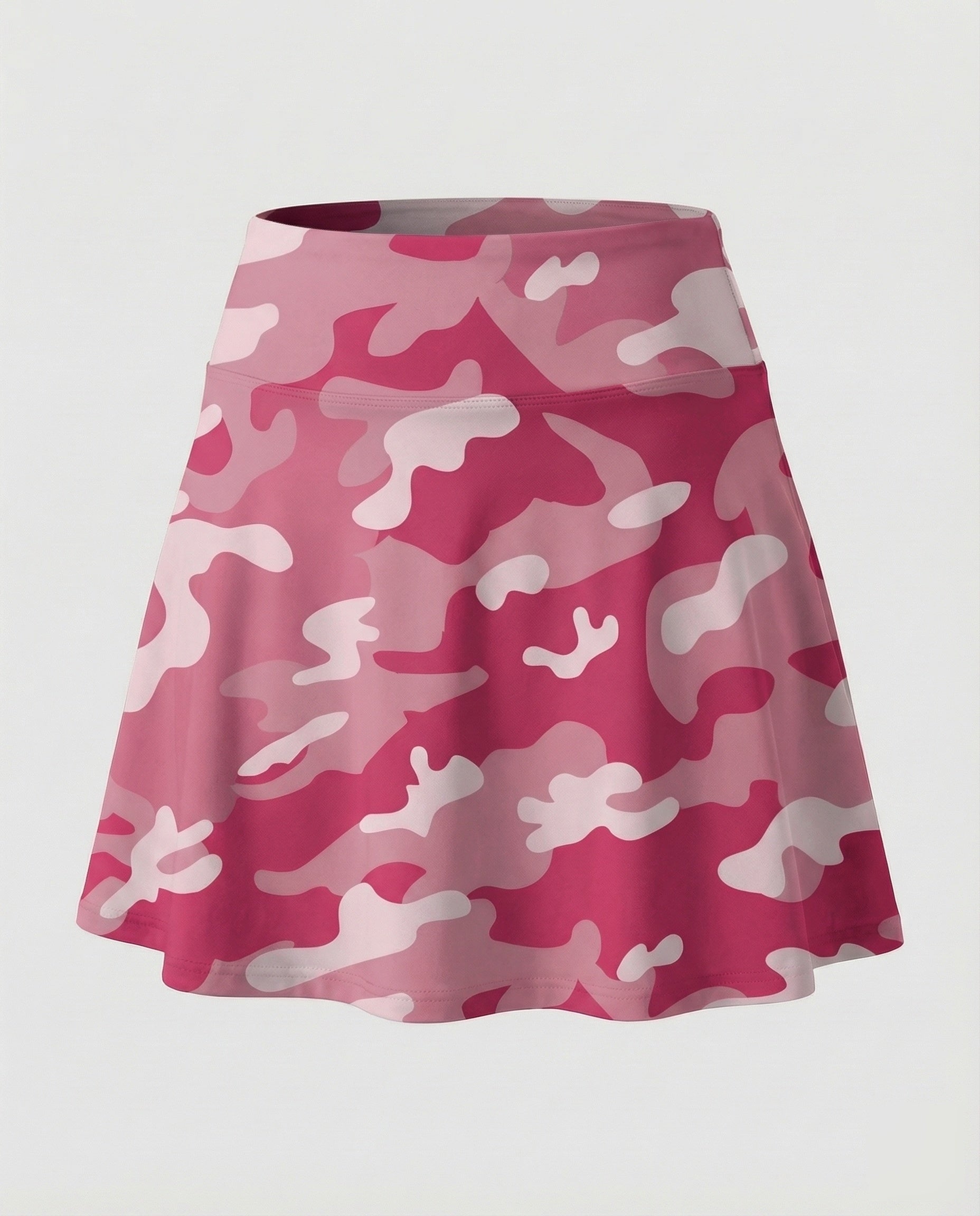 Women's Military Wrap Hem Blended Fabric Camouflage Mini Skirt