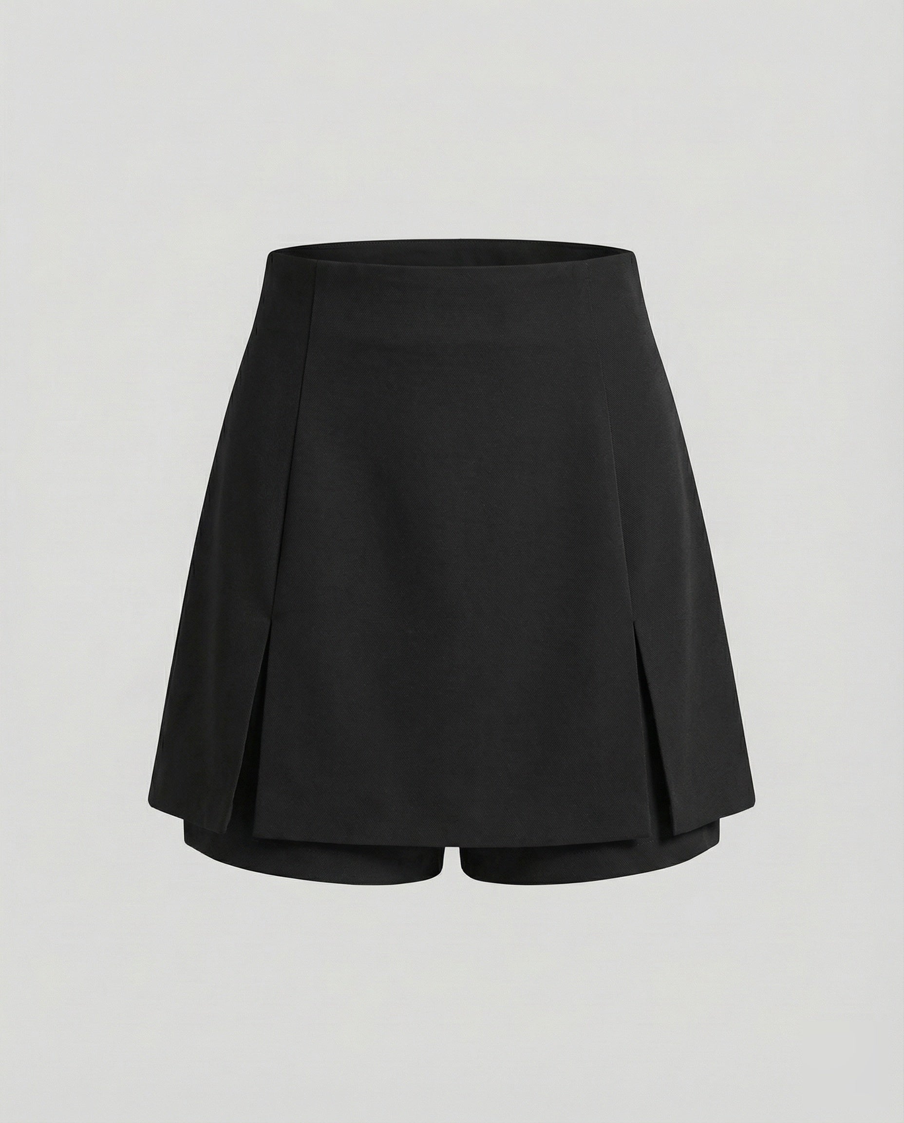 Women's Functional Integrated Inner Shorts Mixed Fabric A-Line Skort