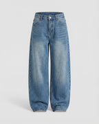 Women's Retro Vintage Skater Look Denim Denim Pants