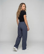 Women's Comfortable Decorative Cord Viscose-Mix Relax Pants - Back View
