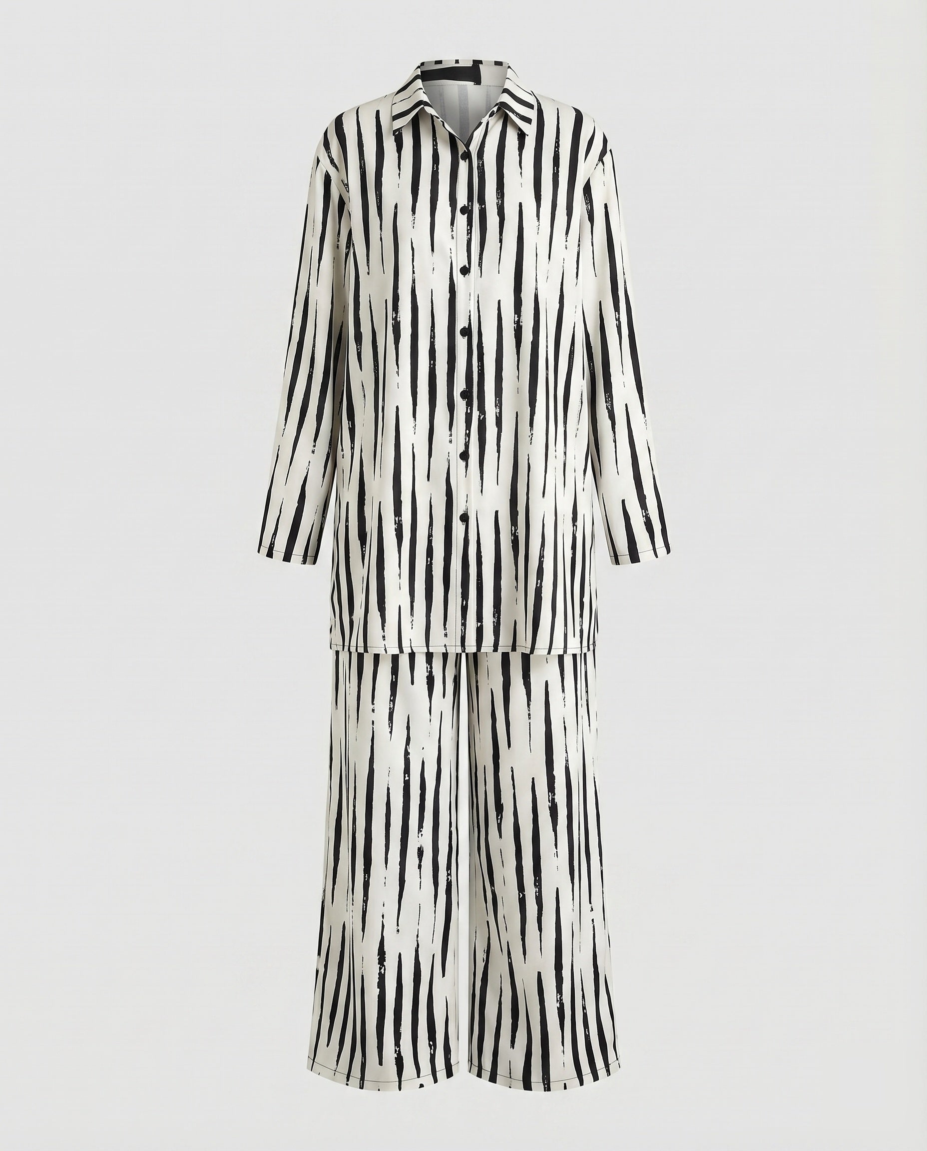 Women's Graphic Graphic Pattern Blended Fabric Long Blouse-Pants Set