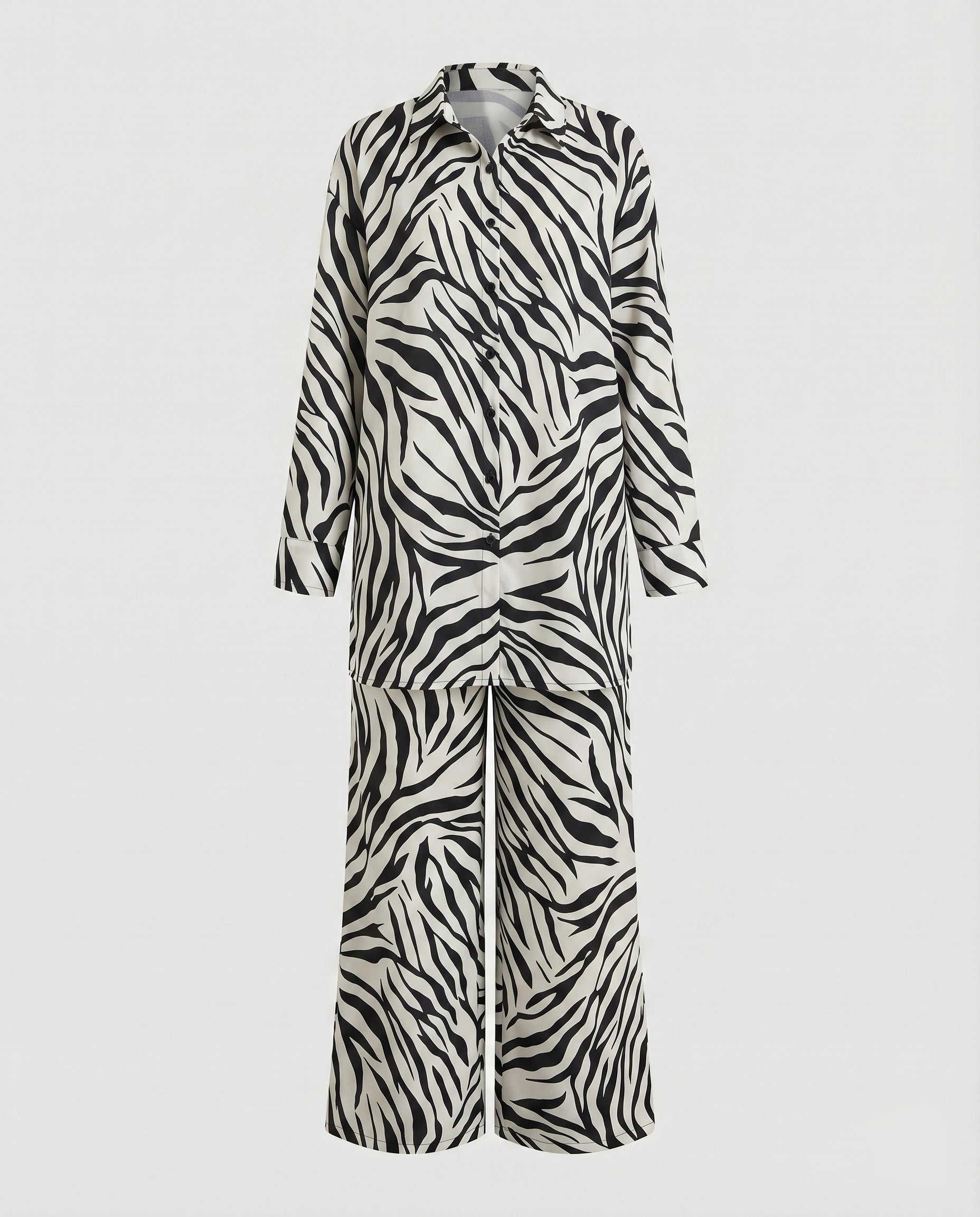 Women's Graphic Graphic Pattern Blended Fabric Long Blouse-Pants Set