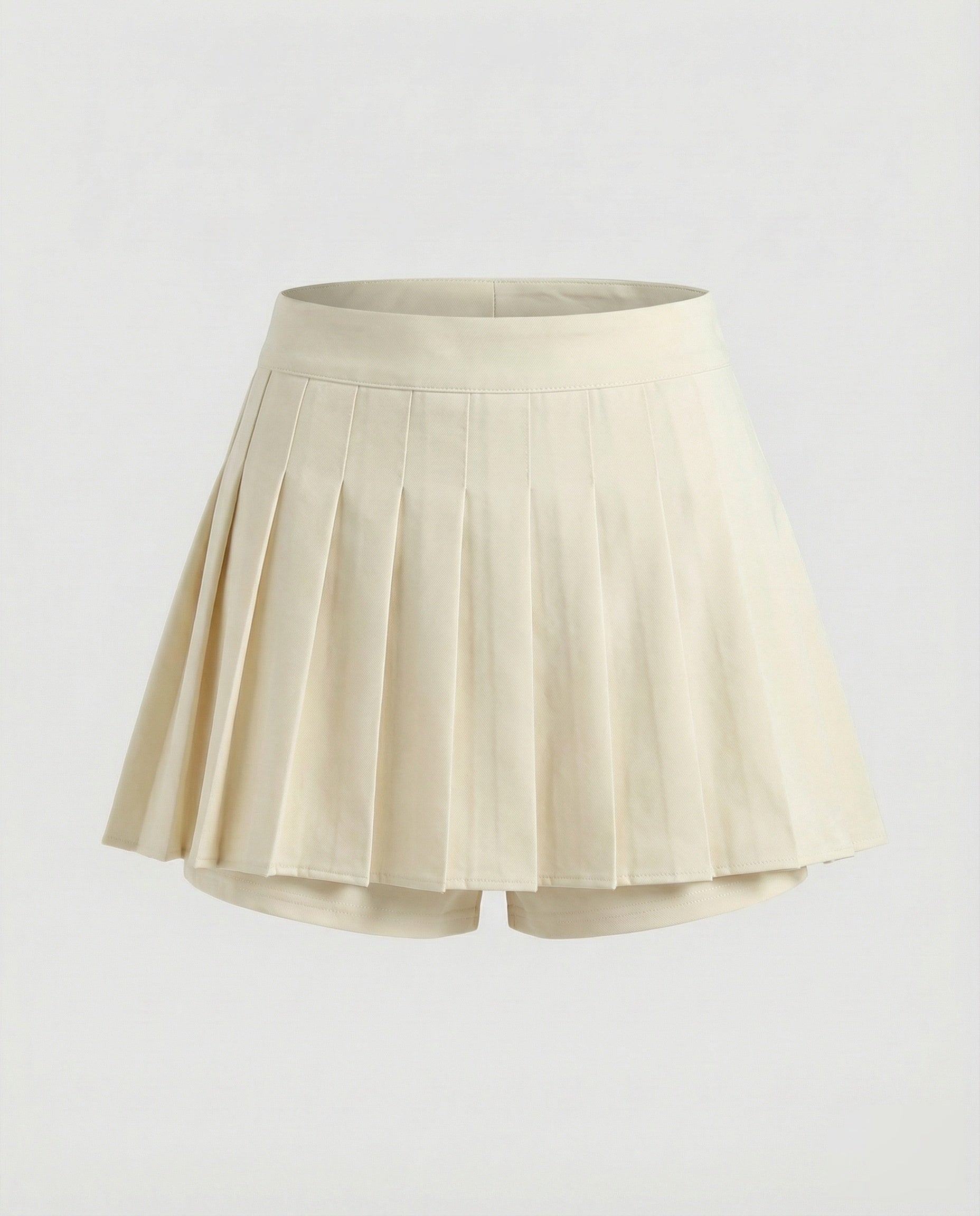 Women's Sporty Flat Waistband Pleated Skort