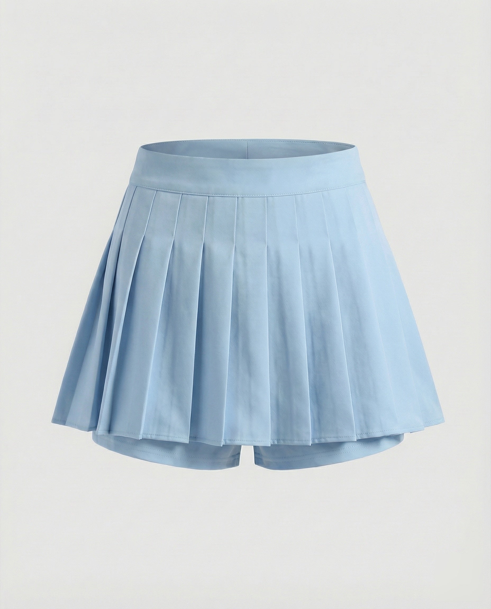Women's Sporty Flat Waistband Pleated Skort