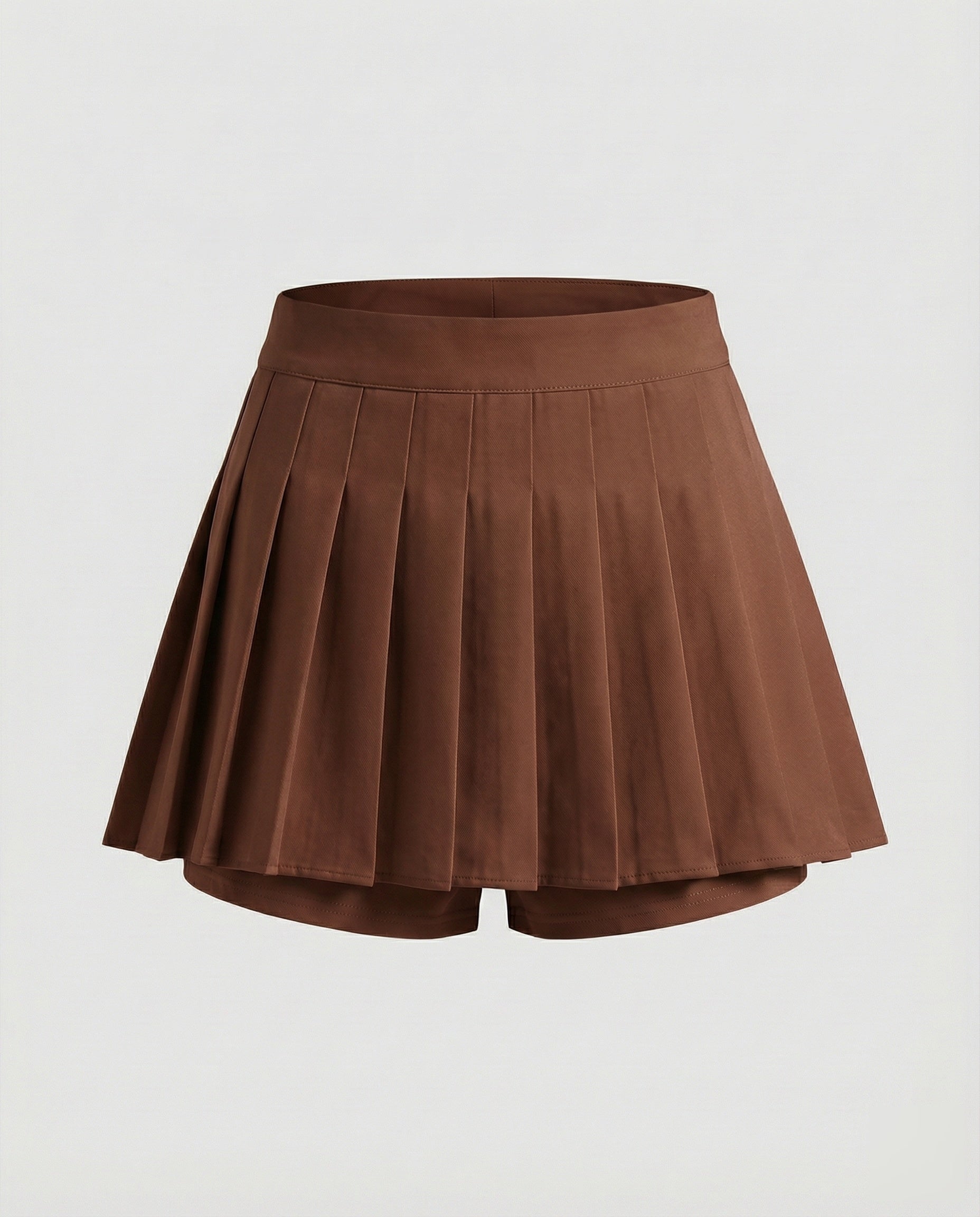 Women's Sporty Flat Waistband Pleated Skort