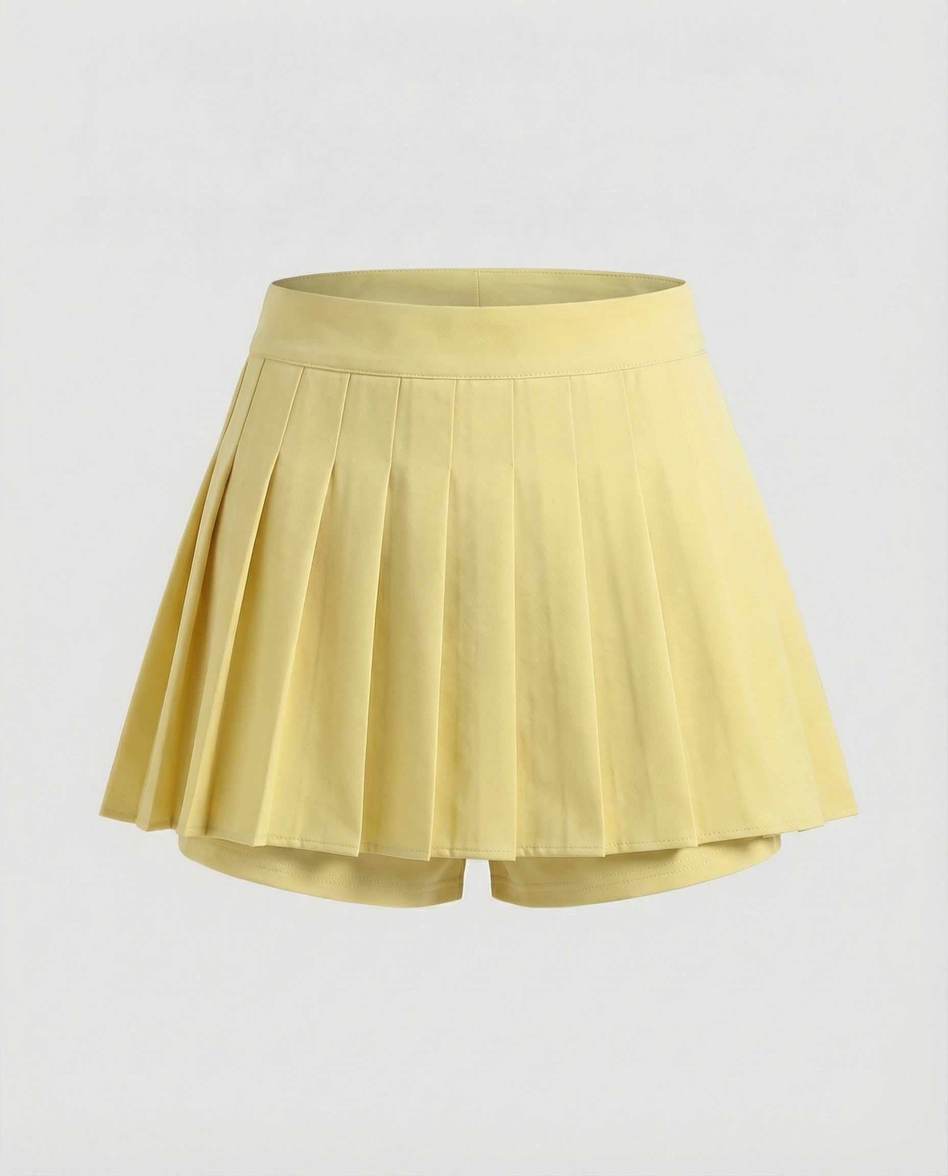 Women's Sporty Flat Waistband Pleated Skort