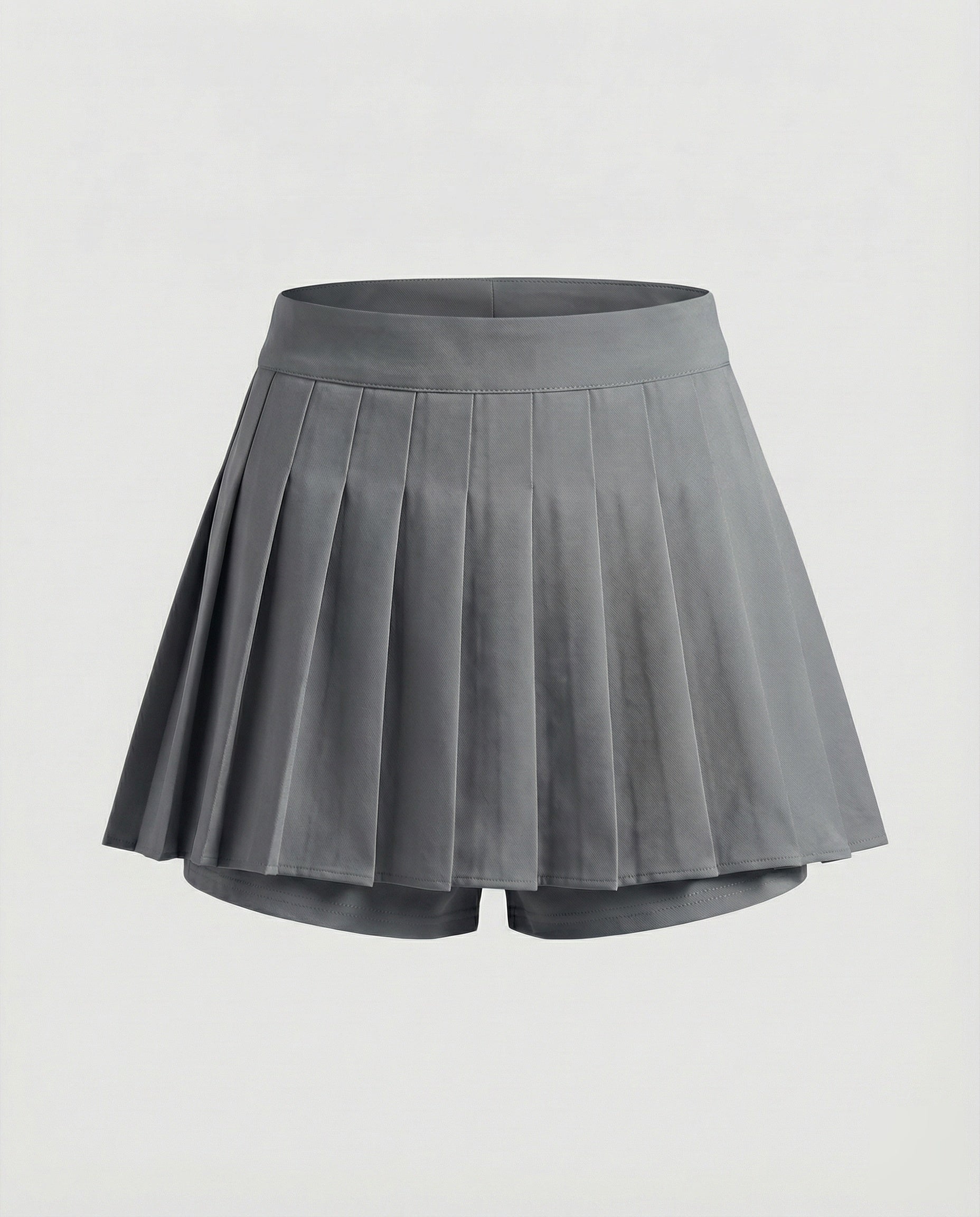 Women's Sporty Flat Waistband Pleated Skort