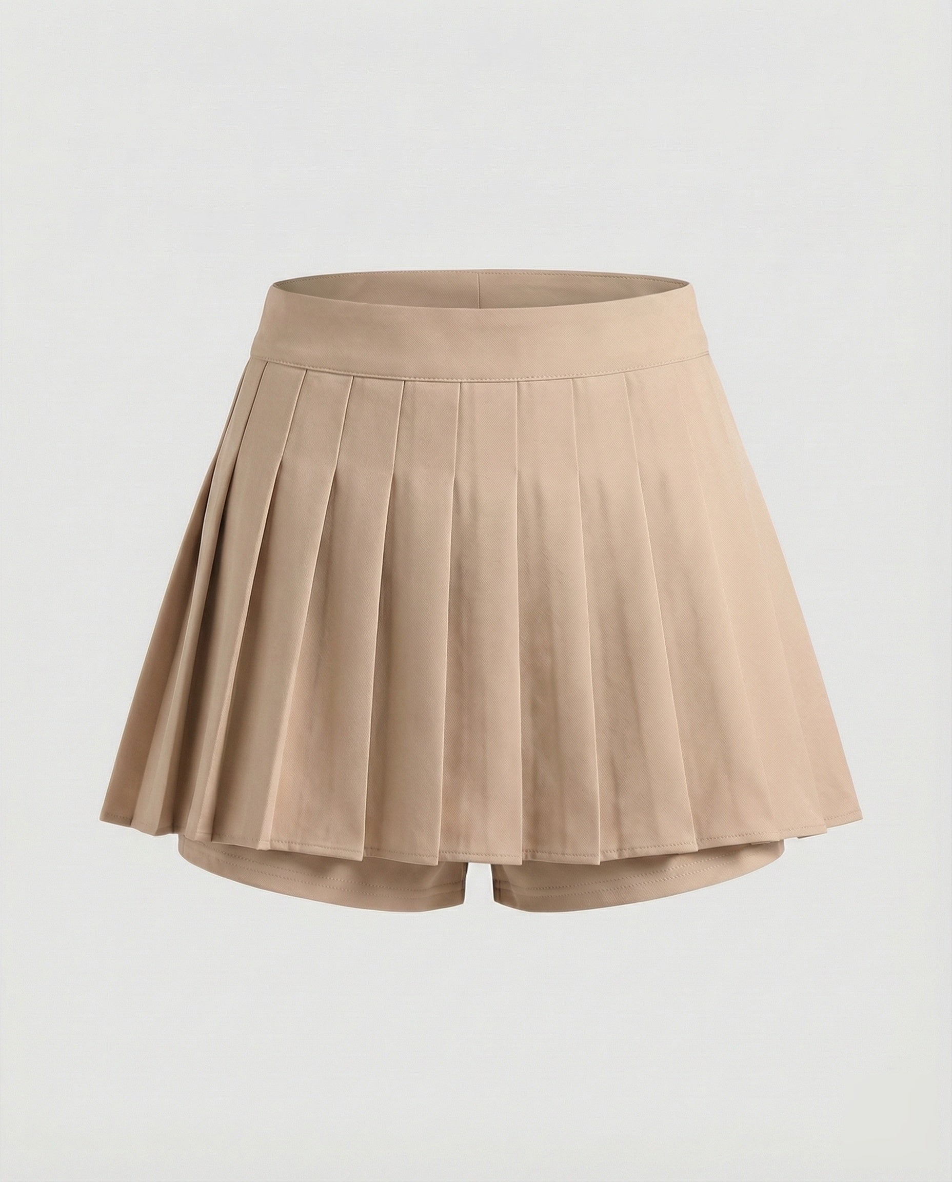 Women's Sporty Flat Waistband Pleated Skort