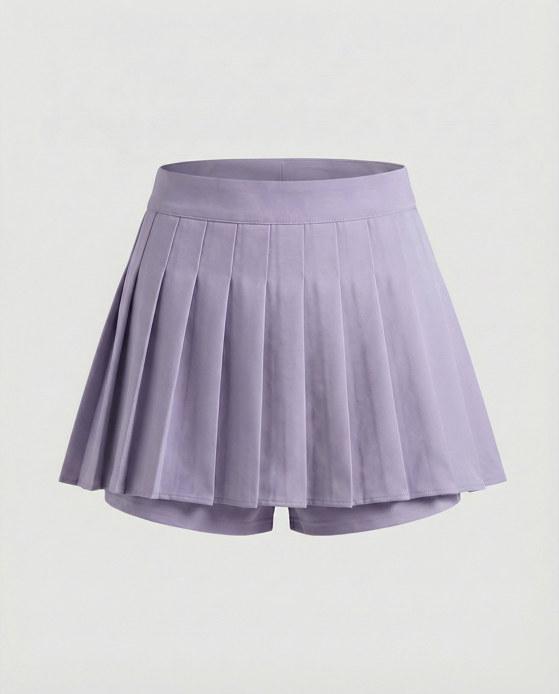 Women's Sporty Flat Waistband Pleated Skort
