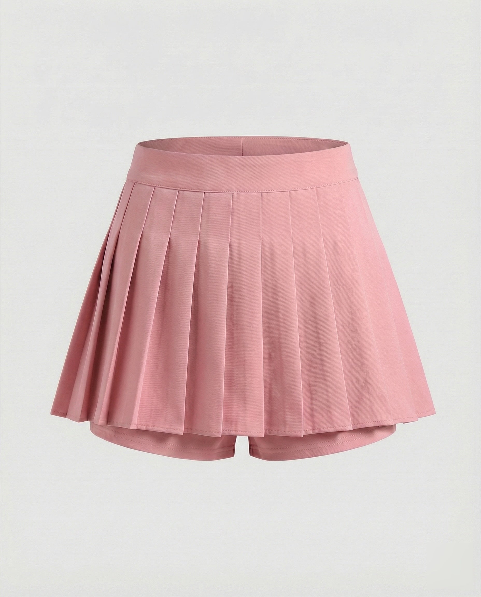 Women's Sporty Flat Waistband Pleated Skort